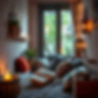 Cozy reading nook with optimal lighting