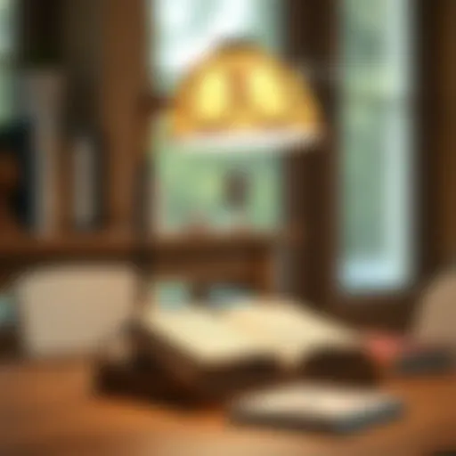 Elegant reading lamp design for book lovers