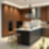 Contemporary kitchen island design showcasing functionality