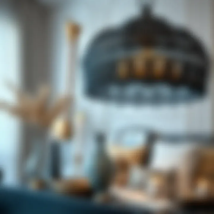 Elegant dresuar displaying decorative items