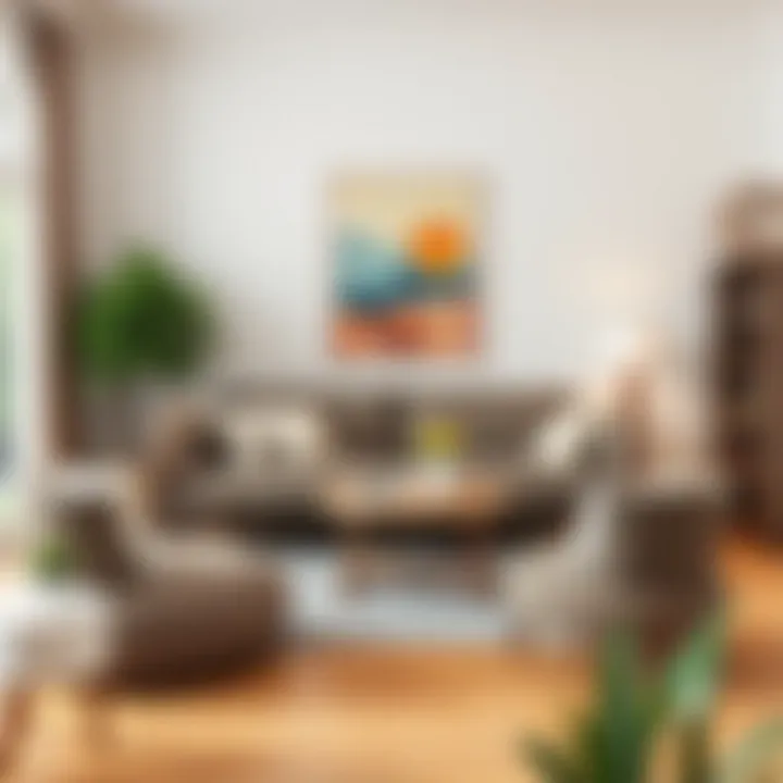 Cozy lounge setup featuring a circular sofa design