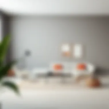 Minimalistic layout showcasing sleek furniture