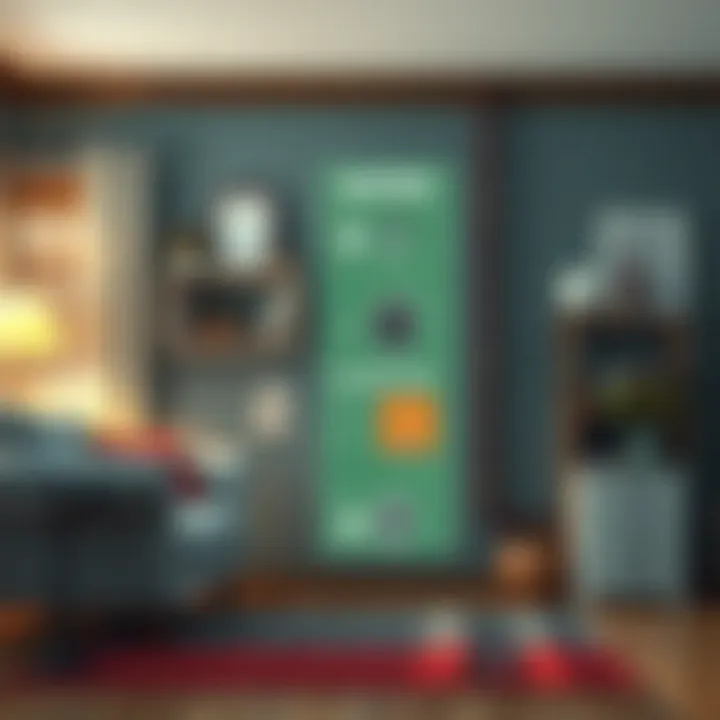 A home energy audit highlighting areas for efficiency improvement in heating systems.