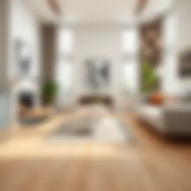 Elegant laminate flooring in a modern living room