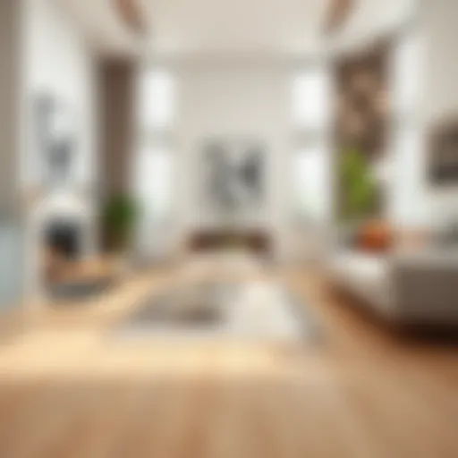 Elegant laminate flooring in a modern living room