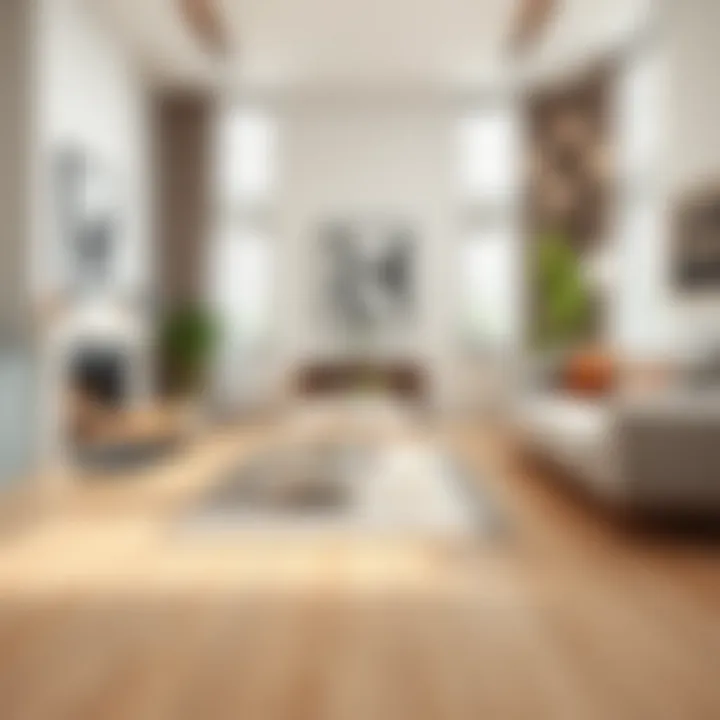 Elegant laminate flooring in a modern living room