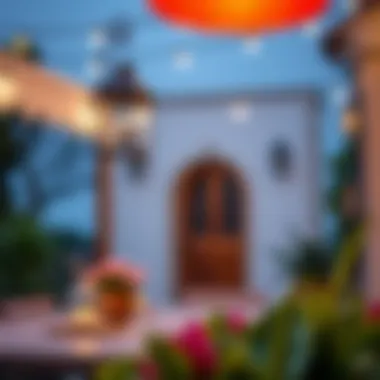 Decorative lighting adding charm to outdoor spaces