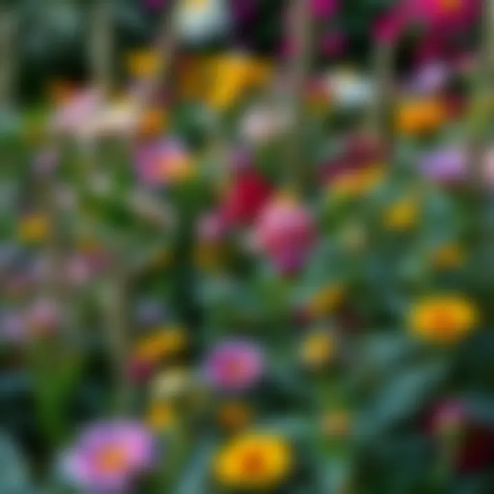 Lush garden featuring a variety of summer flowers