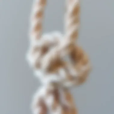 Detailed close-up of a macrame knot demonstrating craftsmanship