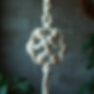 Intricate macrame knot design showcasing different patterns