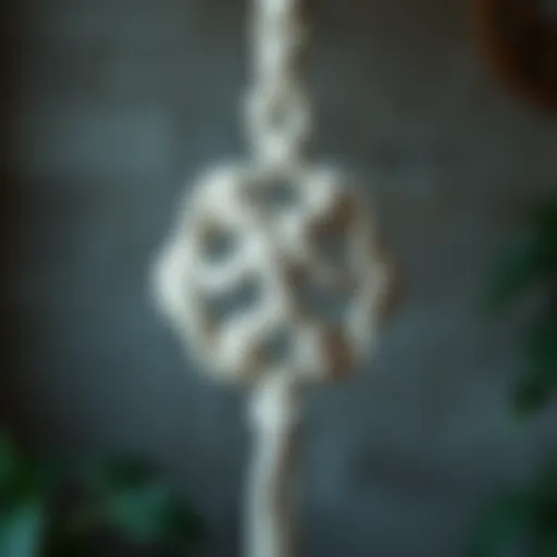 Intricate macrame knot design showcasing different patterns