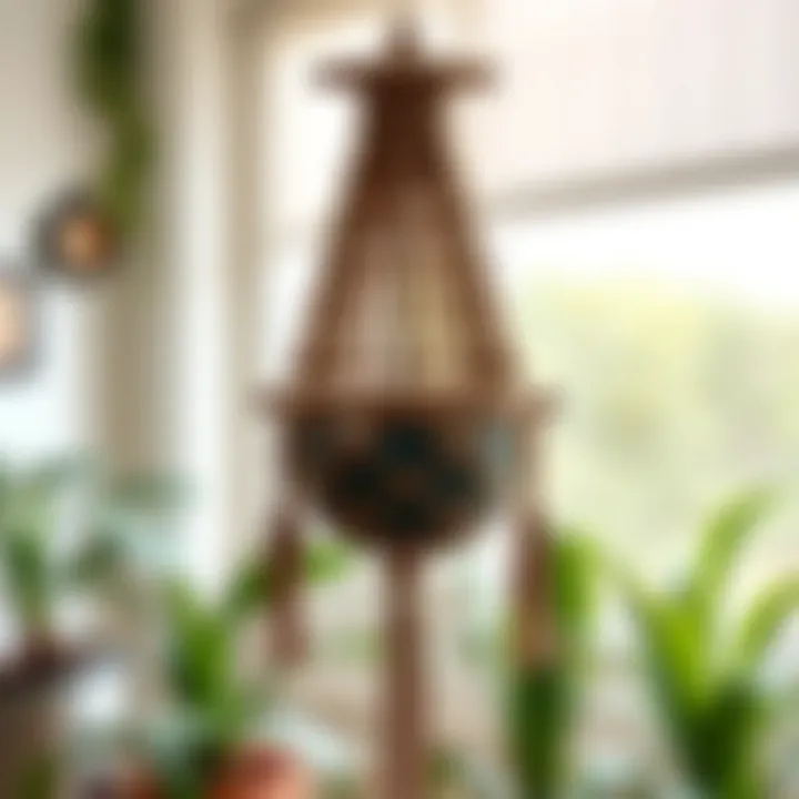 Finished Macrame Project Finished macrame project showcasing creativity