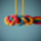 Intricate macrame knots in vibrant colors