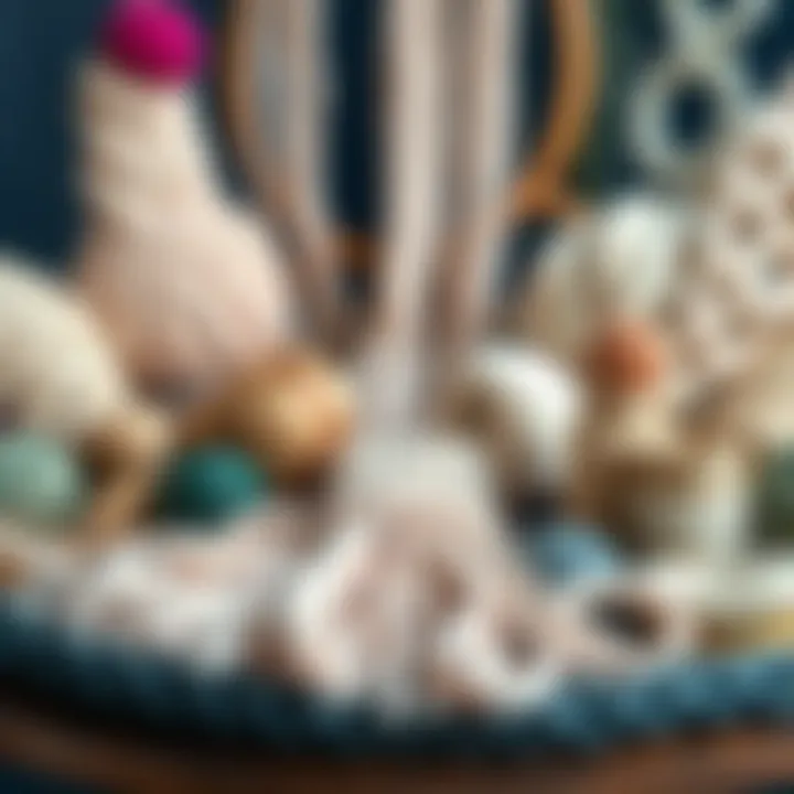 Macrame Materials Macrame materials arranged artistically