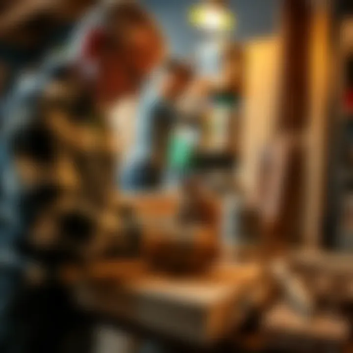 Craftsmanship in action with detailed woodworking