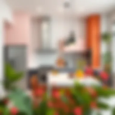 Bold kitchen design featuring striking color combinations