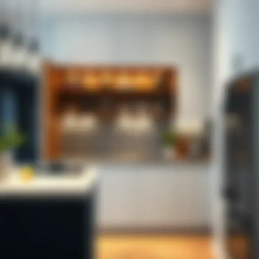 Elegant modern kitchen design with innovative storage solutions.