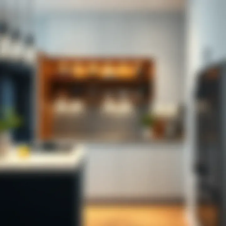 Elegant modern kitchen design with innovative storage solutions.