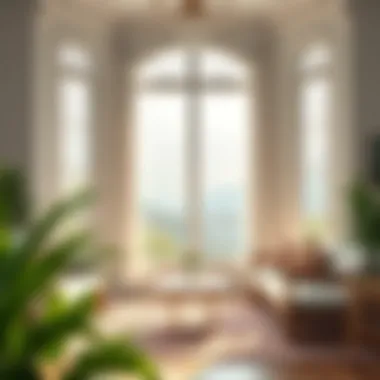 An elegant room with fresh air flowing through open windows