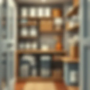 A clean and organized storage space for naphthalene