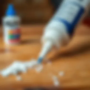 Removing nail glue from a wooden surface