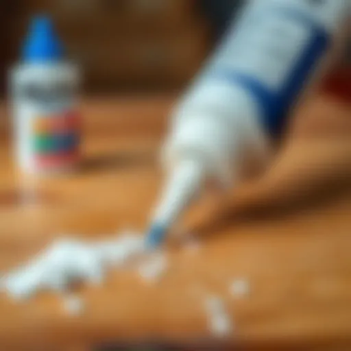 Removing nail glue from a wooden surface