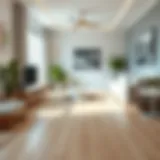 Elegant light-colored wooden flooring in a modern living room