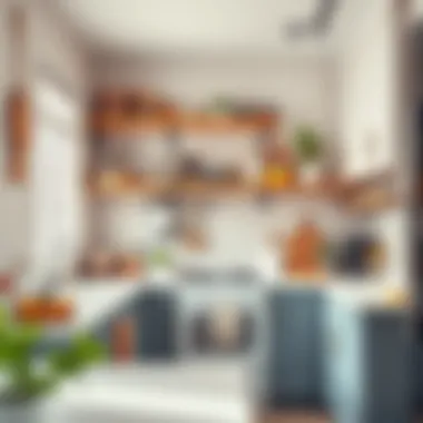 A bright, organized kitchen emphasizing cleanliness and order