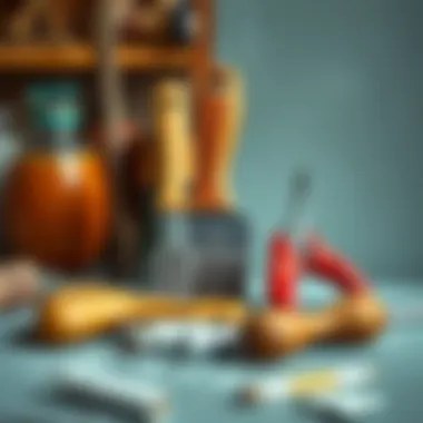 Essential tools for door painting project