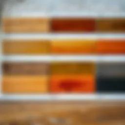 Color palette showcasing various wood stain options