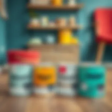Choosing the Right Paint for Your Floor Selection of paint cans for flooring