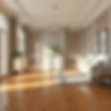 Elegantly Designed Space After Flooring Transformation Stylish interior with freshly painted floors