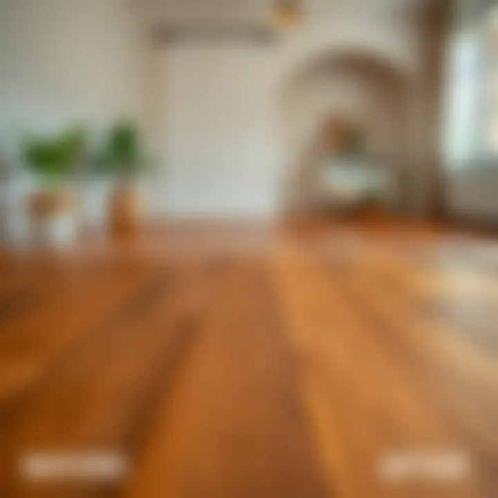 Transforming Your Wood Floor: Before and After Before and after of wood floor restoration