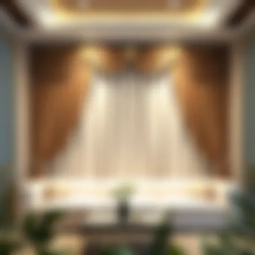 Luxurious interior featuring a stylish wall curtain design