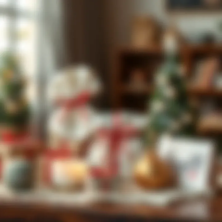 Charming Personalized Gift Collection A charming collection of personalized gifts arranged artistically.