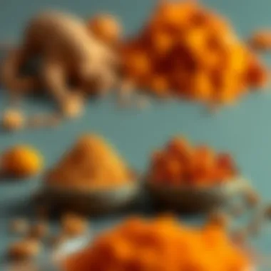 Different pigments used to create orange hues