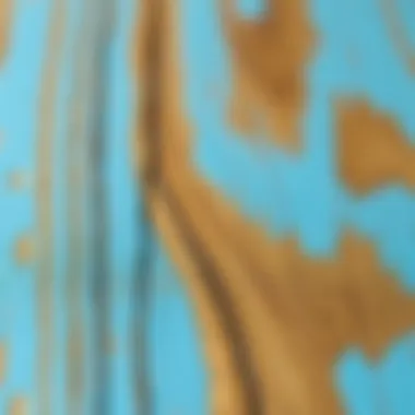 A sample of polyurethane paint demonstrating glossy finish on wood.