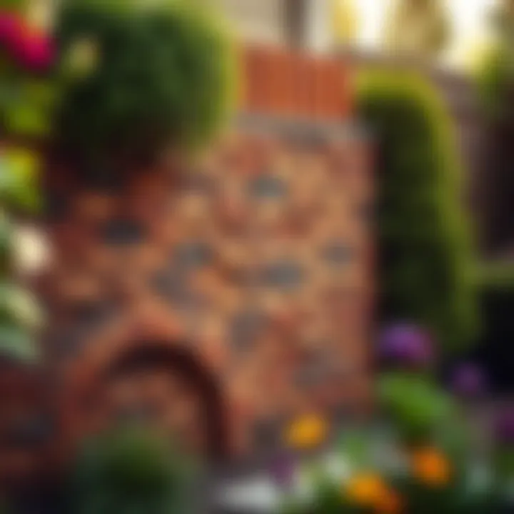 Creative use of bricks for a decorative garden wall
