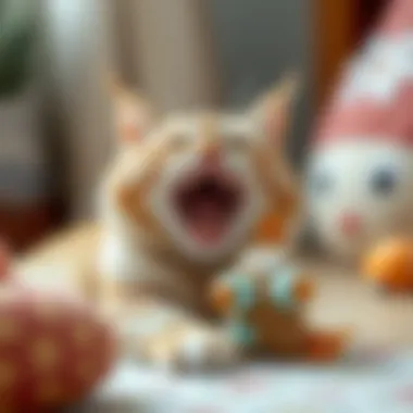 Engaging Cat Playtime Cat playing with a toy