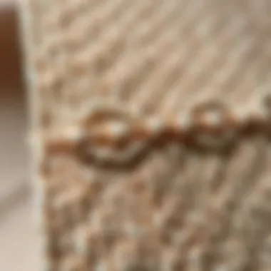 Close-Up of Punch Needle Techniques A close-up view of punch needle techniques being applied on fabric, highlighting the texture.