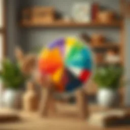 Color wheel demonstrating primary and secondary color combinations