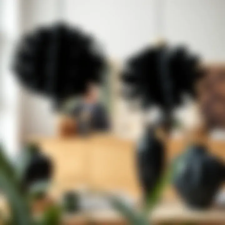 Artistic representation of black in decoration and art