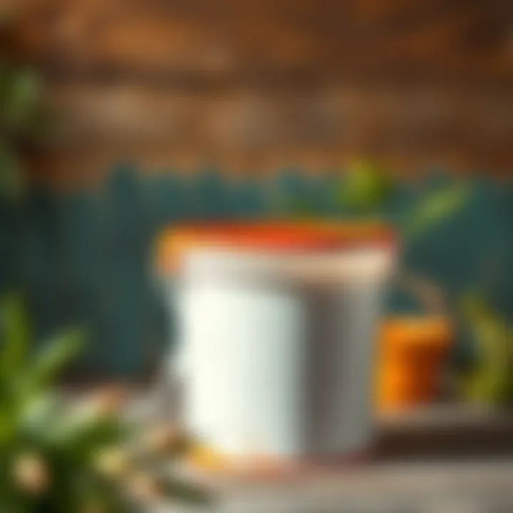 Paint bucket rinsed and ready for use