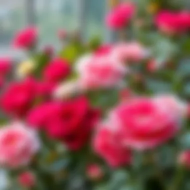 Selection of various rose plants