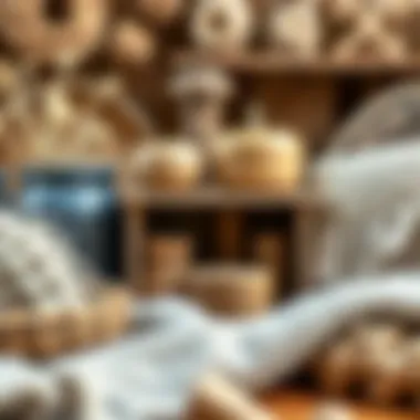 Rustic decor elements showcasing natural textures and colors