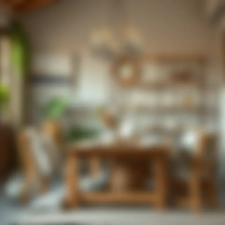 An elegant rustic dining table set with natural materials