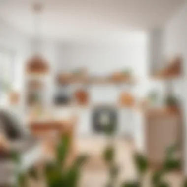 A bright kitchen adorned with natural wood elements and a neutral color palette