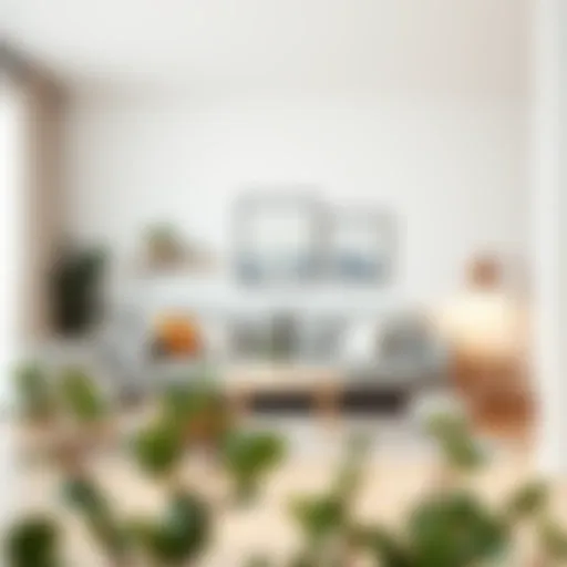 Minimalist Scandinavian living room decor with natural elements