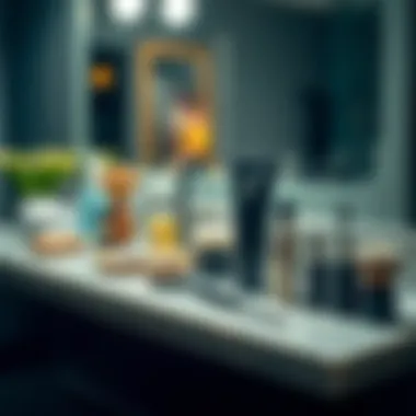 High-quality grooming kit displayed on a vanity