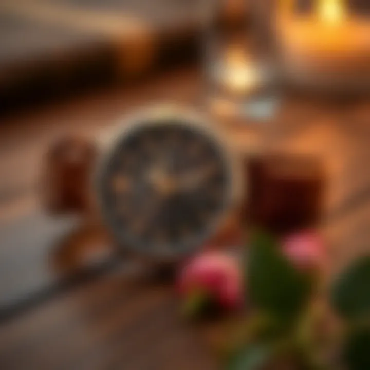 Stylish watch with a leather strap on a wooden surface